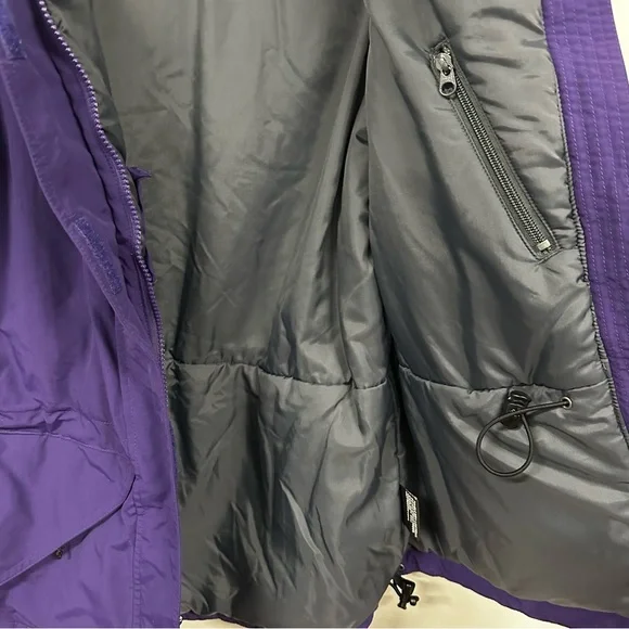 VTG LL Bean Winter Coat Purple Black Small